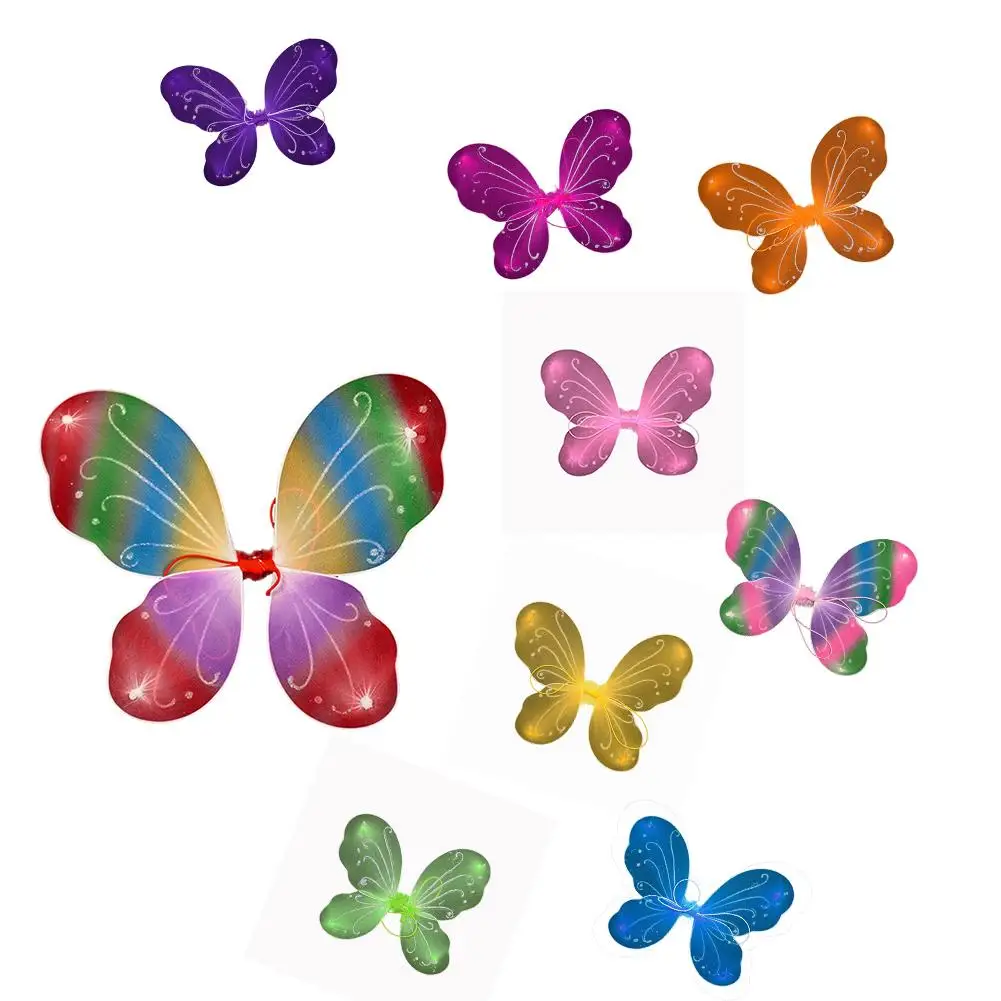 Children's Colorful Butterfly Wings Day Performance Costume Stage Baby Color Angel Dress Up Clothing Accessories | Детская одежда и