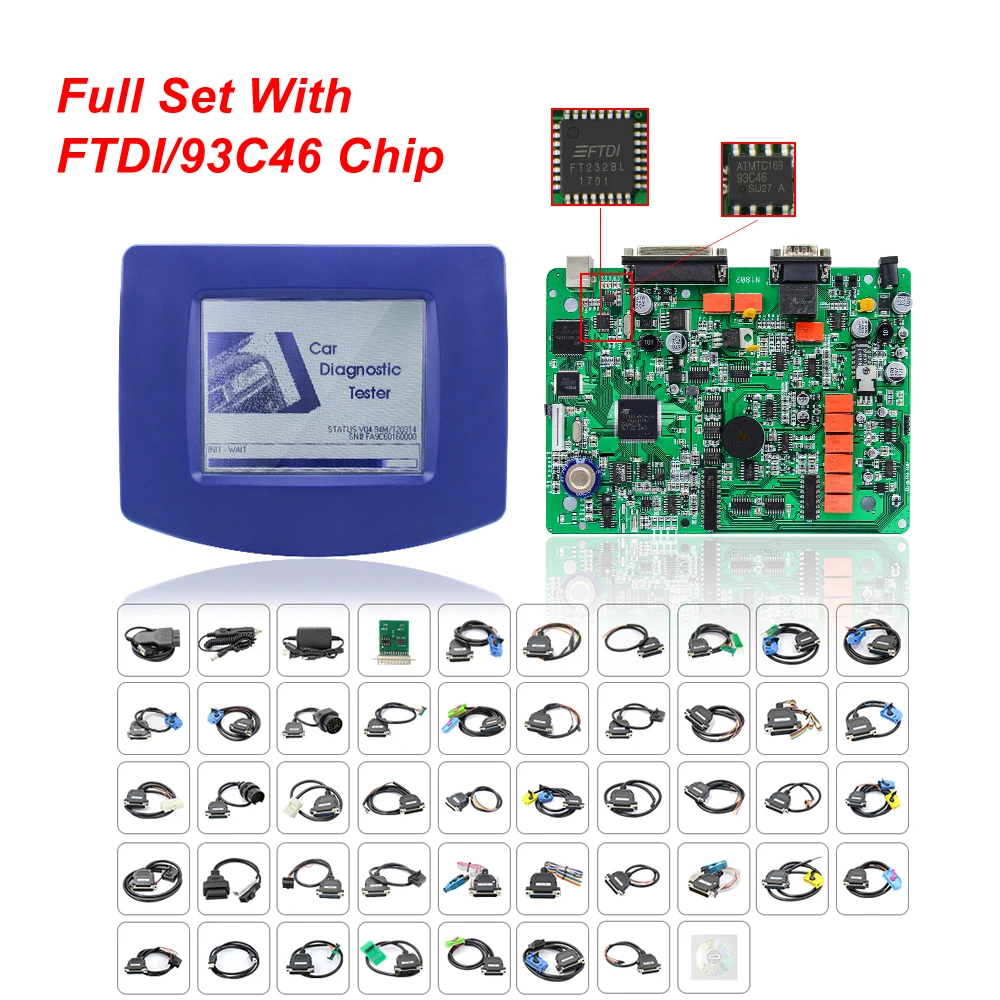 DHL DIGIPROG 3 V4.94 полный набор кабелей коррекция одометра ECU программист, инструмент FTDI 93C46 чип DIGIPROG-3 корректор