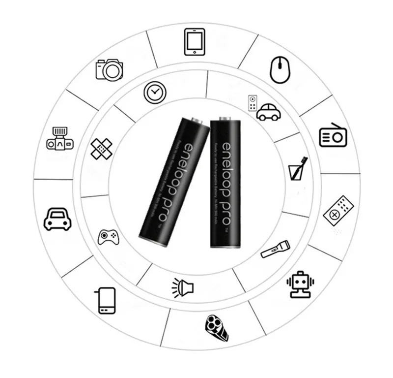 Panasonic Eneloop Оригинальная батарея Pro AA 2550mAh 1,2 V Ni-MH игрушка-фонарик для камеры предварительно заряженные аккумуляторы