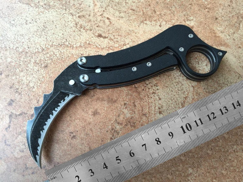 Karambit нож G10 Ручка Специальный стиль камень мыть K оболочка EDC инструмент Открытый Отдых выживания разведка карманный складной нож