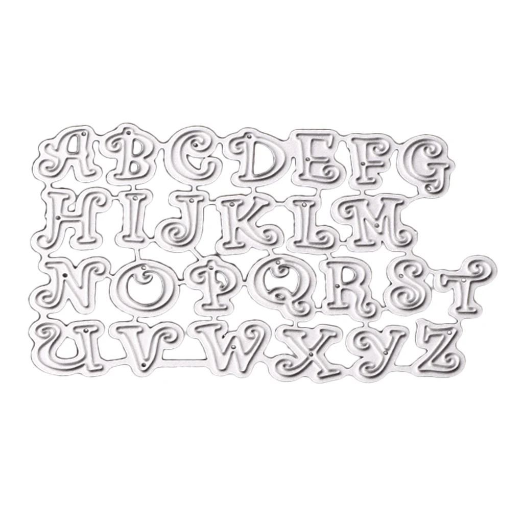 Алфавит A To Z Хэллоуин металлические Вырубные штампы трафарет фотография