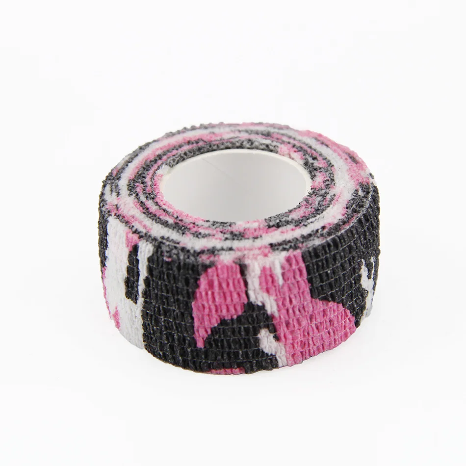 Pink Camo Самоклеящийся бинт на 2,5 см, эластичная камуфляжная повязка для пальцев, Нетканая спортивная повязка - Цвет: Pink Camo