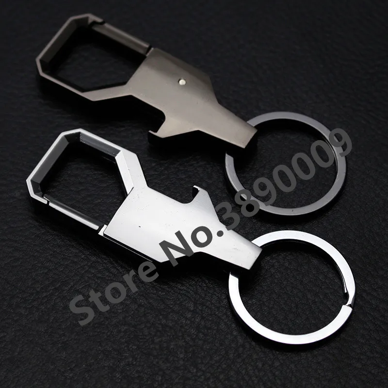 

100 Pcs High-end creative men's business key chain outdoor multi-function bottle opener key chain car metal key ring LOGO custom