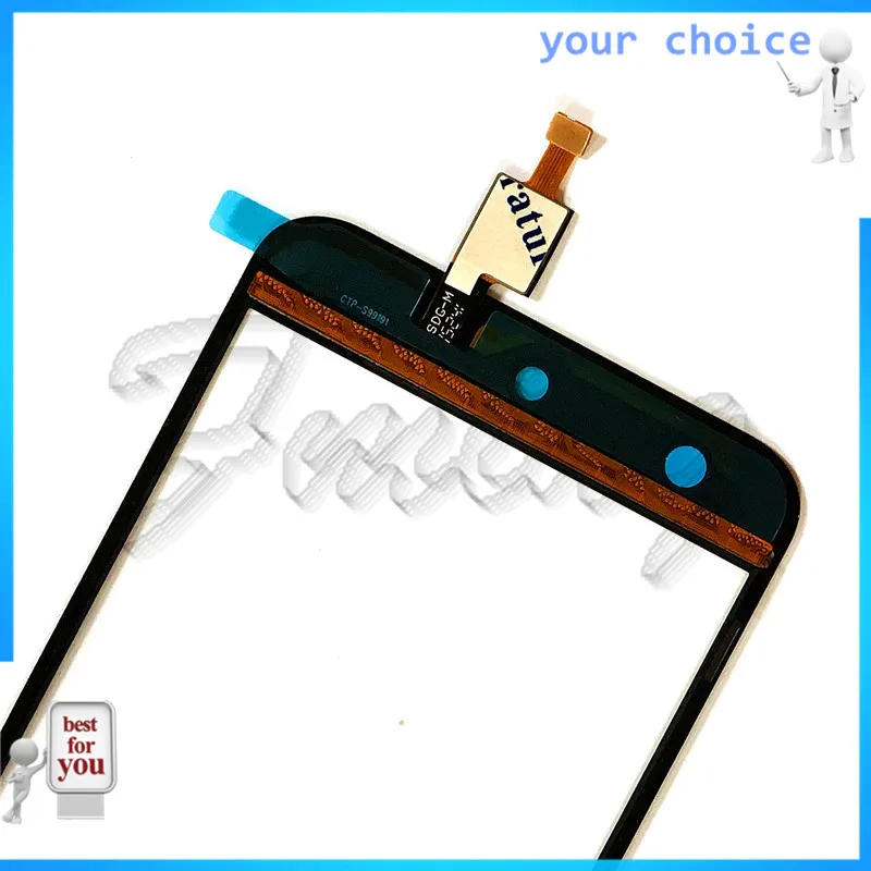 Черный сенсорный экран телефона дигитайзер Сенсорная панель Переднее стекло