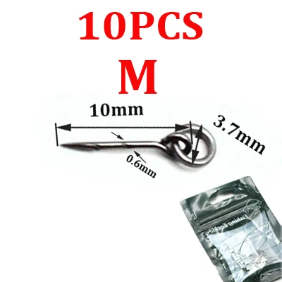 10PCS-Size M 10 шт., аксессуары для ловли карпа, шпильки для волос, Chod, Zig Rig, D-Rig, Клеммная снасть, держатель для приманки, винтовые рыболовные снасти для ловли карпа - Цвет: 10PCS-Size M