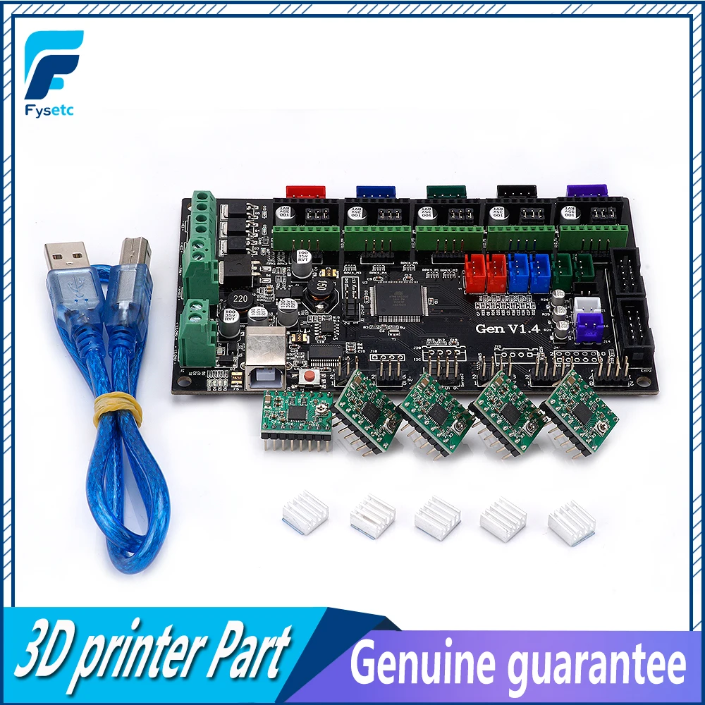 3D принтеры Управление Панель доска Gen V1.4 Integrated пандусы 1 4 и Mega 2560 платы с 5 шт. A4988
