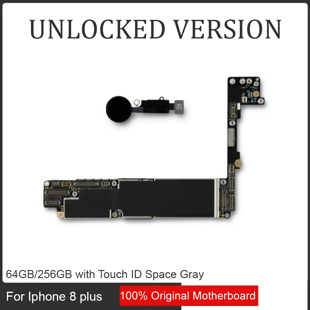 Разблокировка icould для iPhone 8 Plus материнская плата без/с сенсорным ID ремонт оригинальная материнская плата для iPhone 8 5,5 дюймов