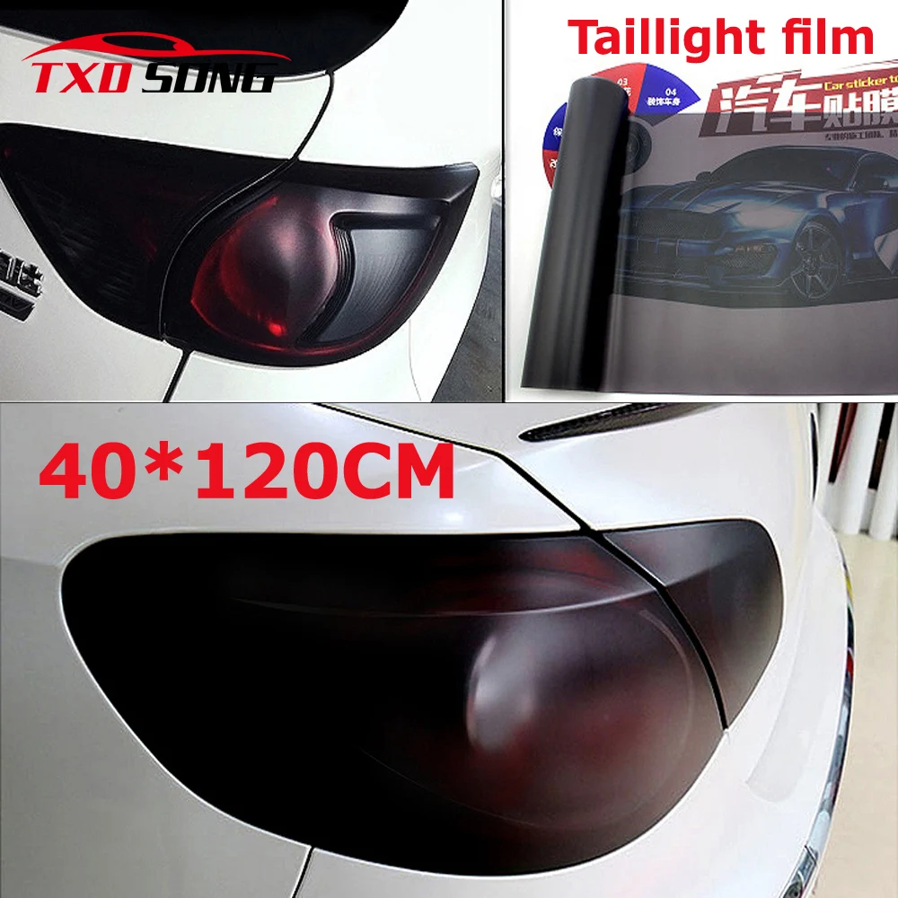 

40CM*120/200/500/900CM/Lot Auto Car Tint Headlight Taillight Fog Light Vinyl Smoke Film Car Styling Matt smoke light film