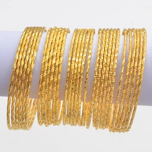 Anniyo 6 шт.лот браслеты женские Девушки Дубай Круглый браслет ювелирные изделия арабские ближневосточные африканские Модные металлические браслеты #014707