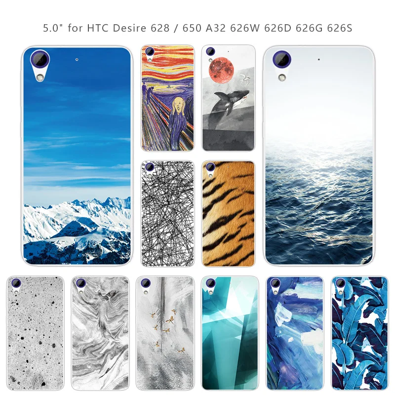 For HTC Desire 628/628 Dual Landscape Phone Case for 628 Clear Soft Silicone Protective Back Cover Coque |