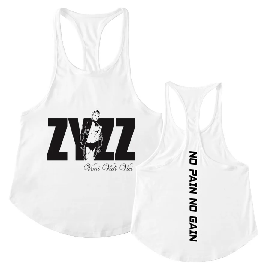 Майка ZYZZ мужская без рукавов хлопковая тенниска для фитнеса майка бодибилдинга