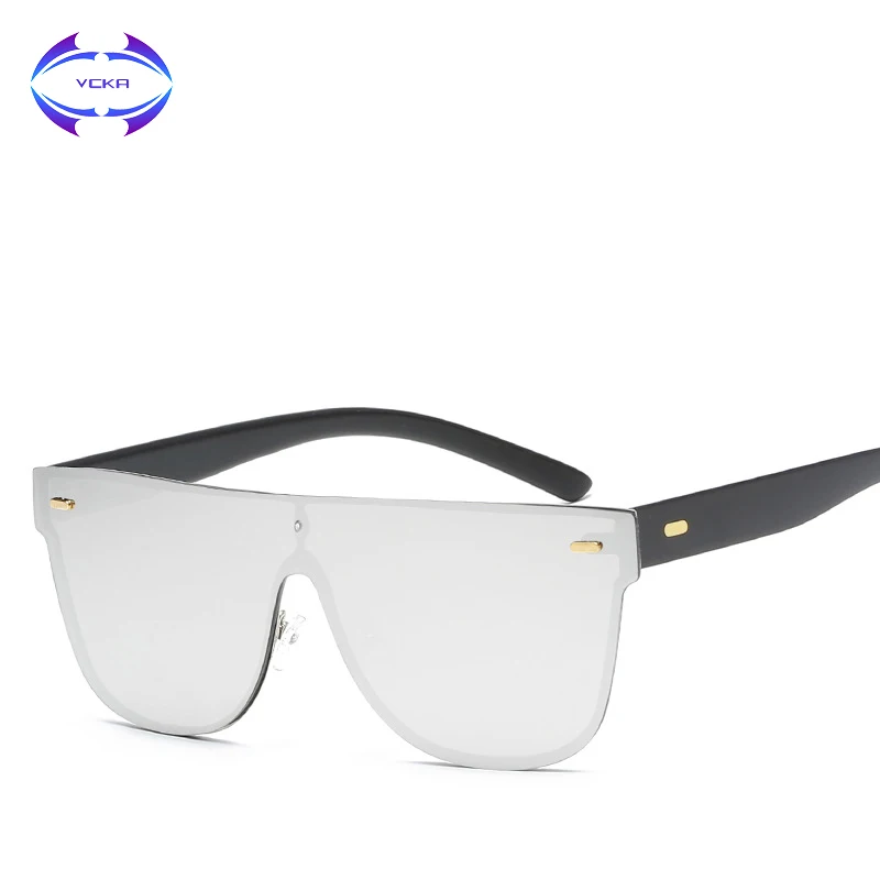 Женские солнцезащитные очки VCKA летние квадратные без оправы с линзами из сплава