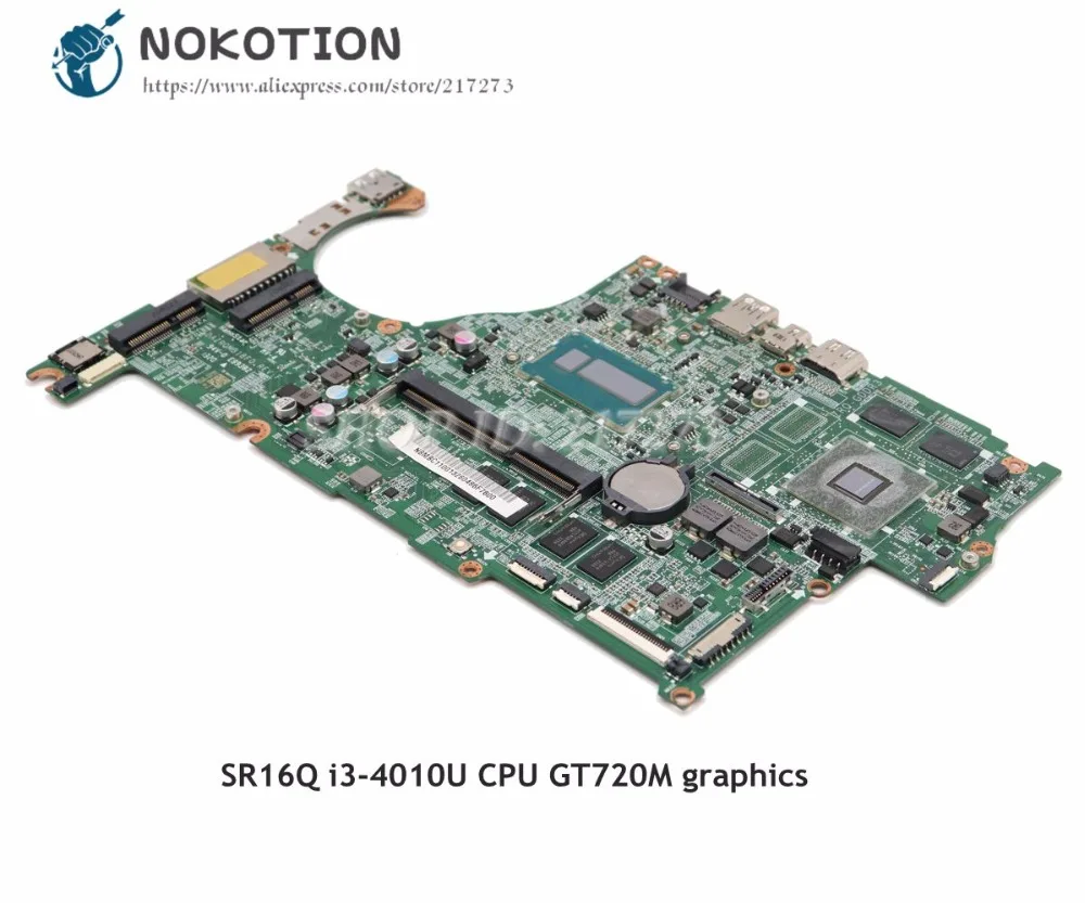 NOKOTION для Acer aspire V5 573 573G материнская плата ноутбука DAZRQMB18F0 NBMBC11001 SR16Q i3 4010U CPU GT720M