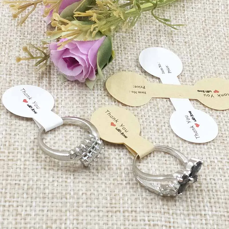200 шт 2018New DIY RingLabel ручная работа с любовной наклейкой этикетка ожерелье ценник 0