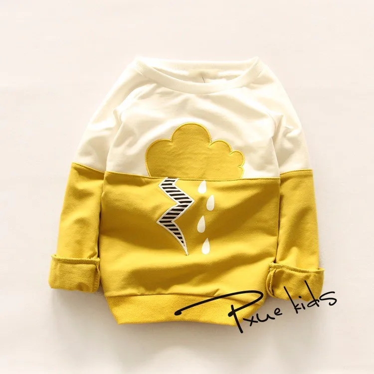 2016 New Design Cartoon embroidery Kids Boys girls Hoodies Sweatshirts autumn spring Children's Clothing 2-7Y 5 color choices | Мать и