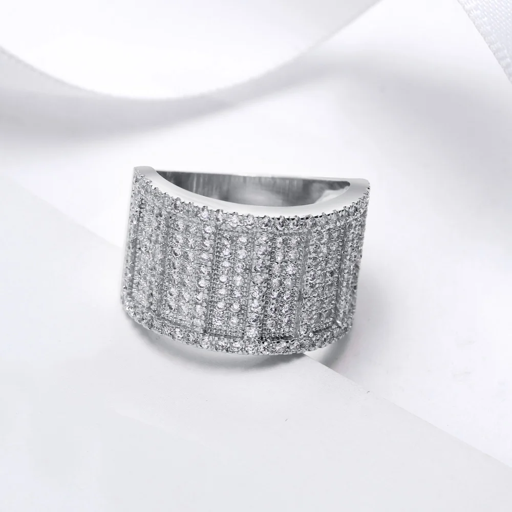 Dreamcarnival1989 сладкий Офисные женские туфли модные кольцо родий или золото Цвет синтетических кубический цирконий проложить Установка свинец ювелирных изделий