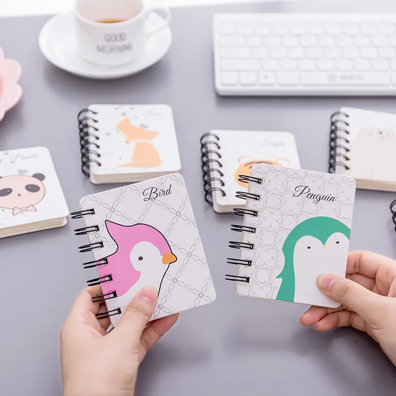 Милая Мини Катушка ежедневная записная книжка Мультяшные животные каваи блокнот
