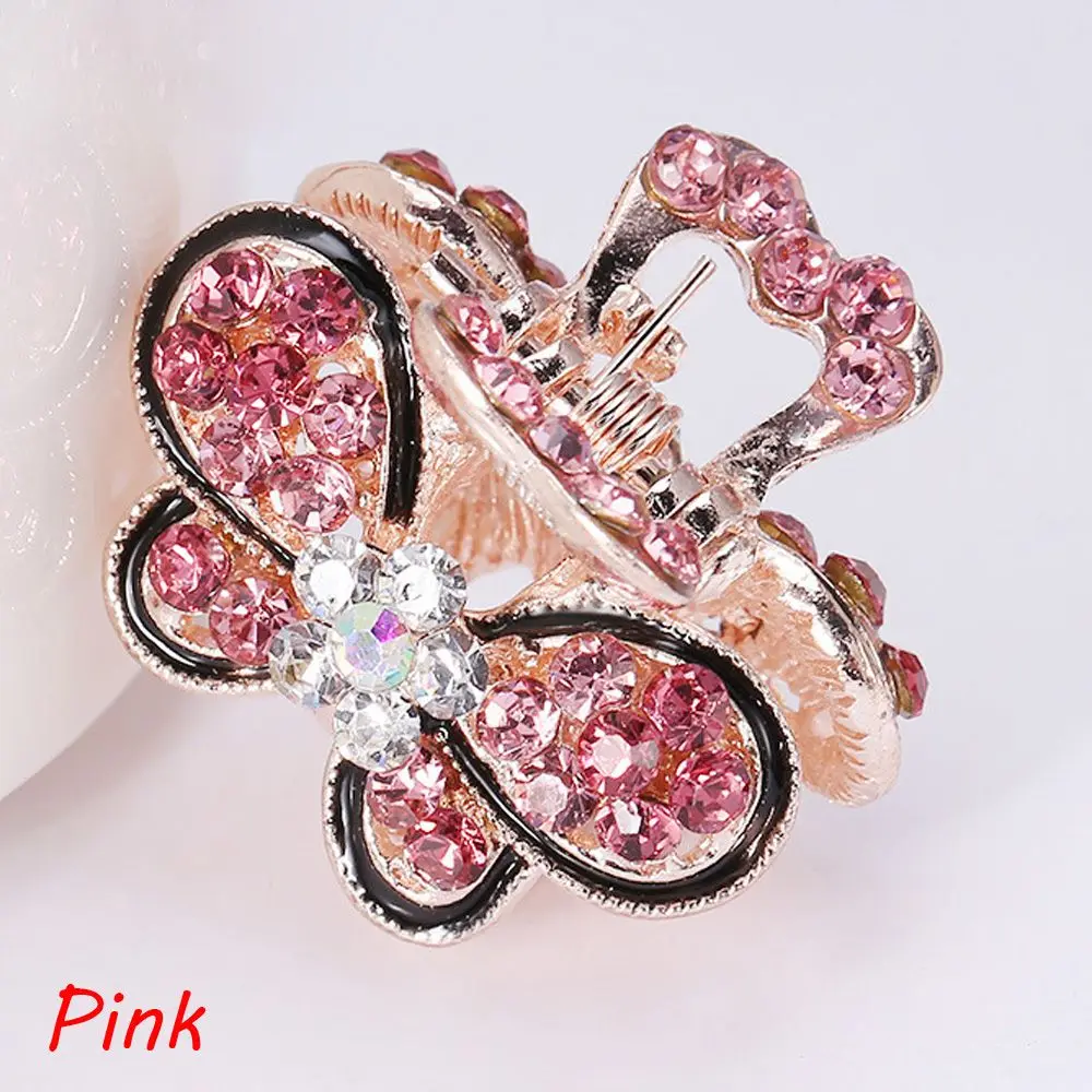 pink butterfly Разные цвета! 1 шт. Ретро Смола Мини Бабочка корона заколка для волос заколки для волос женские Инструменты для укладки волос аксессуары для волос - Цвет: pink butterfly