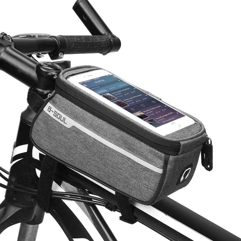 B-SOUL Водонепроницаемый MTB дорожный велосипед Передняя труба сумка 6 дюймов