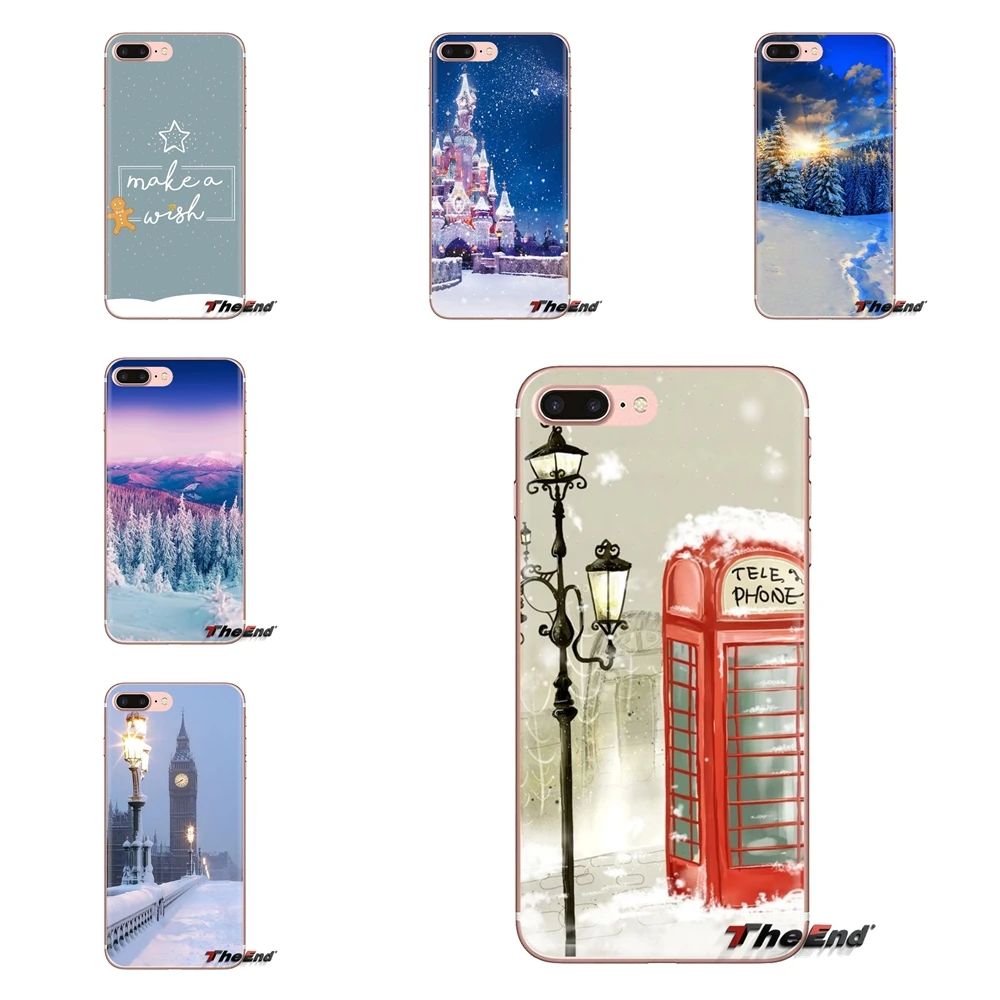 TPU Transparent Cases For Huawei G7 G8 P7 P8 P9 P10 P20 P30 Lite Mini Pro P Smart Plus 2017 2018 2019 Winter Wallpaper for Phone |