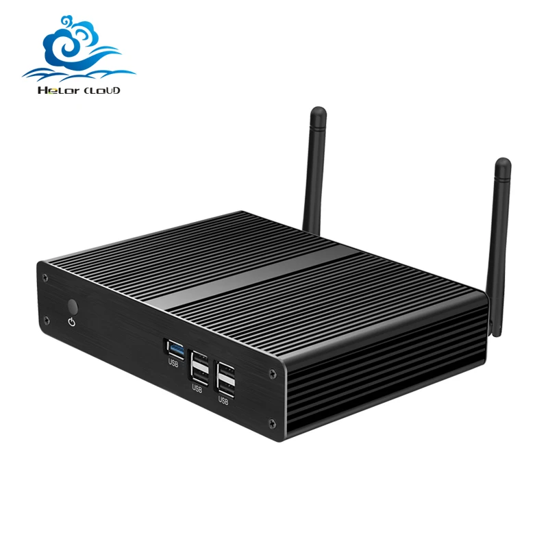 Безвентиляторный мини ПК Intel Celeron N2810 J1800 J1900 N2930 Windows 7 Мини компьютер неттоп Настольный wifi HDMI VGA USB HTPC