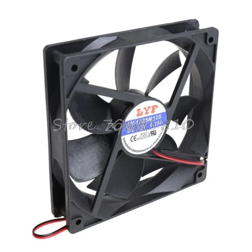 12V 2 Pin Computer Cooler Small Cooling Fan 120mm x 25mm PC Box System Hydraulic For Heatsink Z09 | Электроника