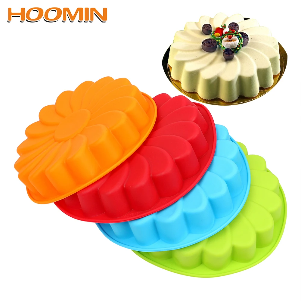 HOOMIN DIY 3D форма подсолнечника силиконовая форма для кексиков форма для украшения торта инструмент для выпечки печенья Форма для кухни кондитерские изделия