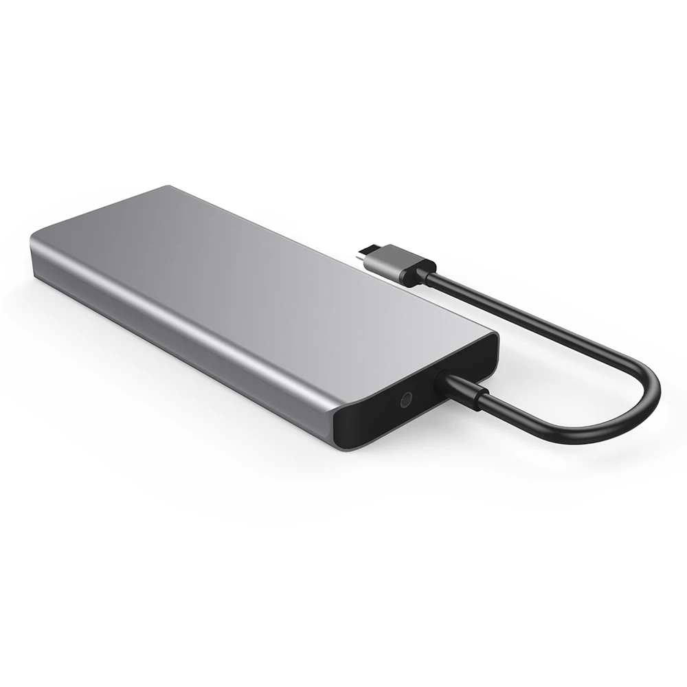 Zomy aluminum portable usb 3.1 HUB multiport USB-C to HDMI+USB 3.0+RJ45+PD+SD/TF 8 ports docking station for laptop MacBook | Компьютеры и