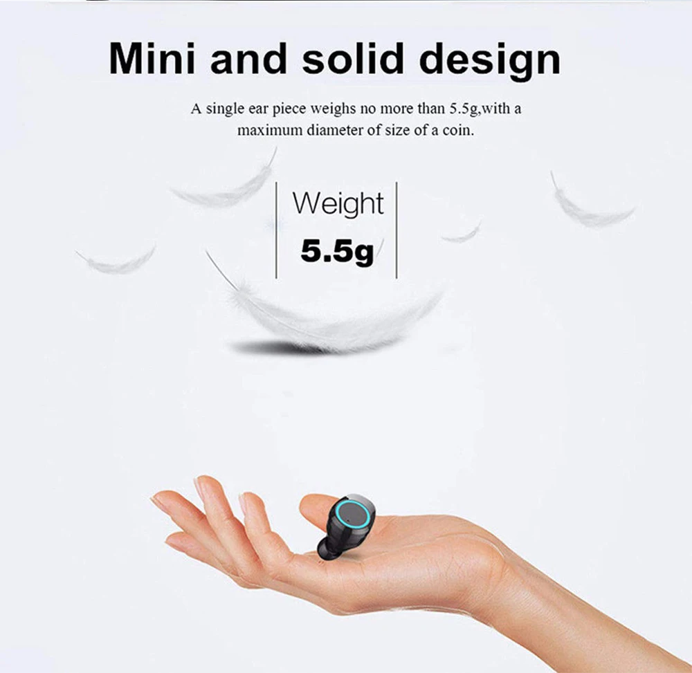 Nasin x6 настоящие беспроводные Bluetooth наушники 5,0 сенсорное управление гарнитура IPX7 водонепроницаемый внешний аккумулятор 3000 мАч для iPhone