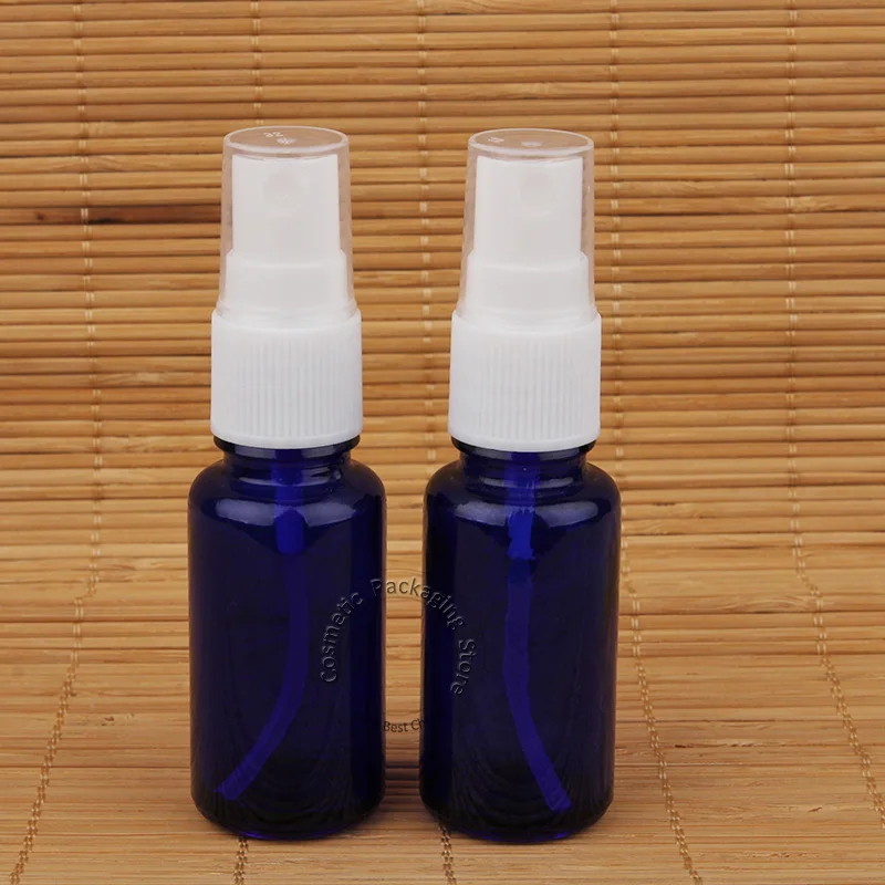 10 шт./лот 30 мл пустая синяя стеклянная бутылка эфирного масла 1 унций белая крышка