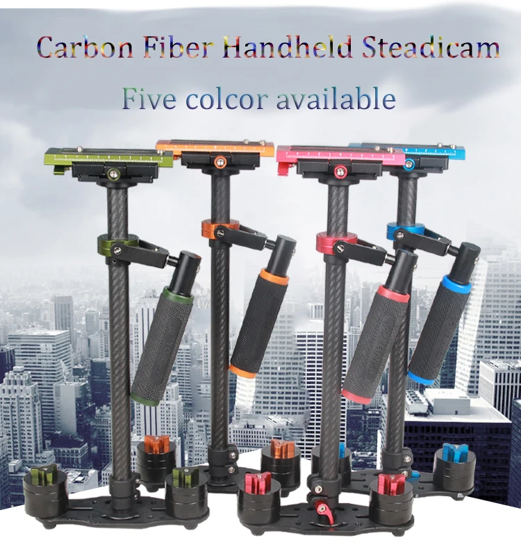 2017 Новый 60 см steadycam S60T портативный карбоновый Ручной Стабилизатор для