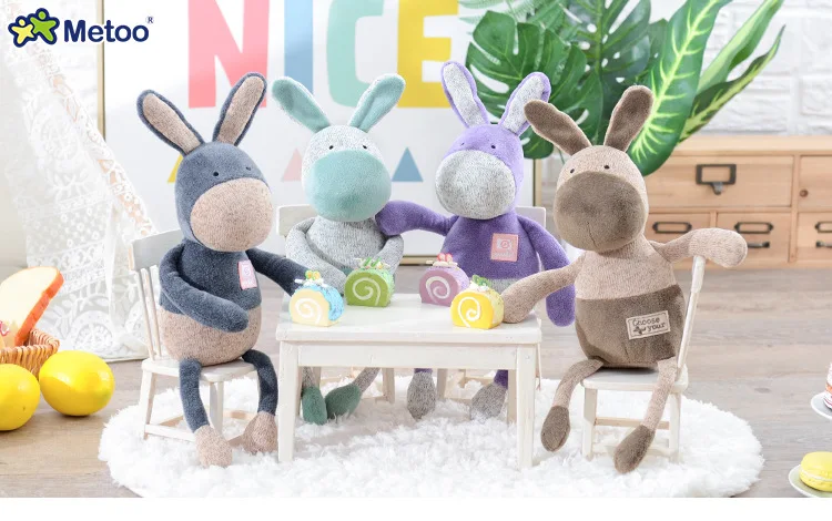33 см осел Kawaii мягкие плюшевые животные мультфильм детские игрушки для девочек Дети День рождения Рождественский подарок Metoo кукла