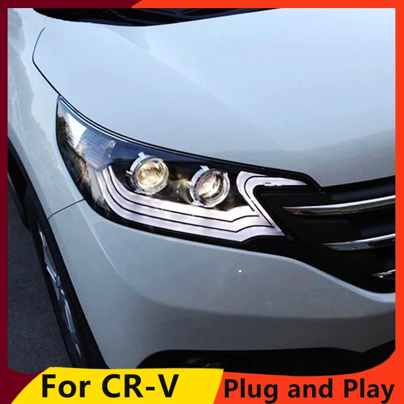 KOWELL автомобильный Стайлинг для Honda CRV головной светильник s Головной фонарь светодиодный DRL передний светильник Биксеноновая линза ксенон HID