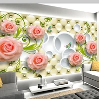 modern creative 3d stereo flower soft roll wall cloth wallpaper living room tv sofa background wall decor 3d mural wallcoverings