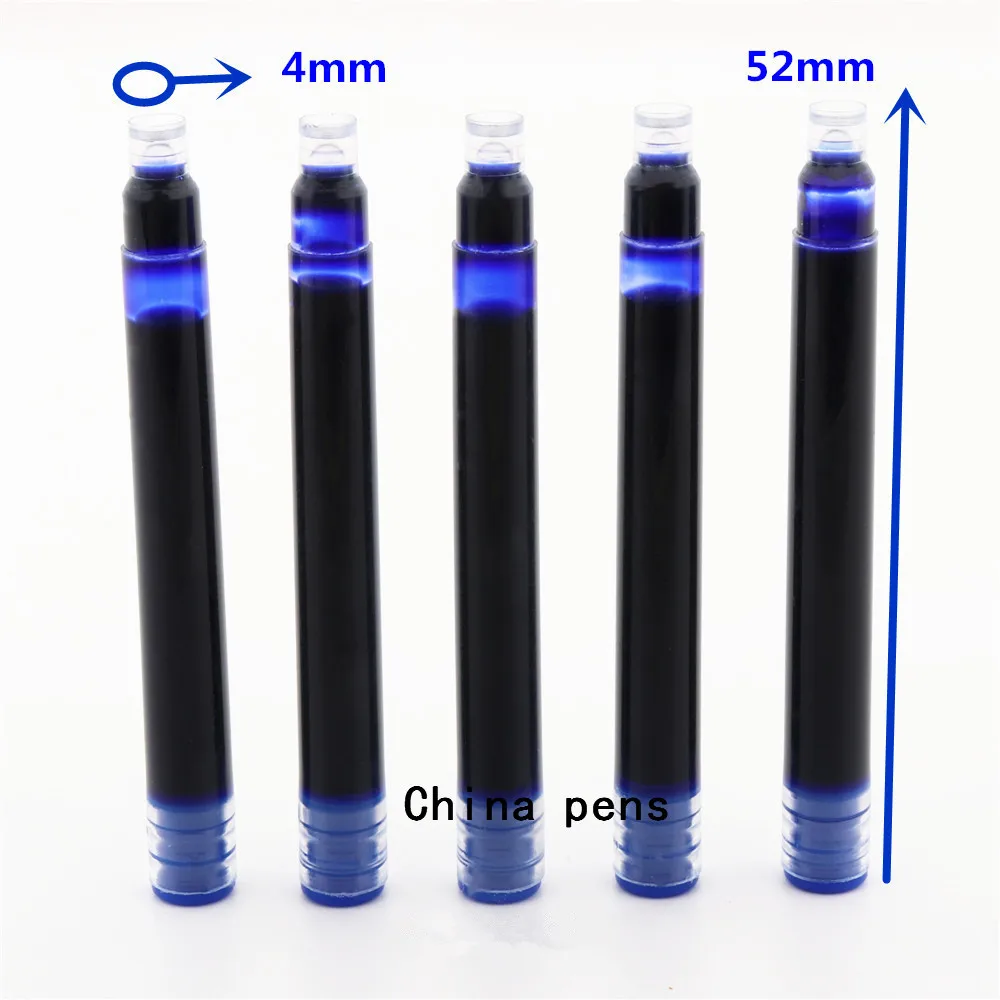 5pcs ink Blue Роскошные качественные 5 шт синие чернила Jinhao 599 набор цветов 0,38/0,5 мм авторучка студенческие офисные канцелярские принадлежности чернильные ручки - Цвет: 5pcs ink Blue