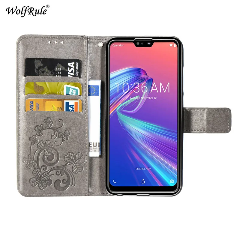 Asus Zenfone Max Pro (M2) ZB631KL Чехол-книжка из искусственной кожи и ТПУ чехол-бумажник для