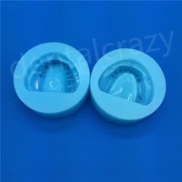 2pcset dental plaster model mold mould of edentulous jaw complete cavity block dental supplies