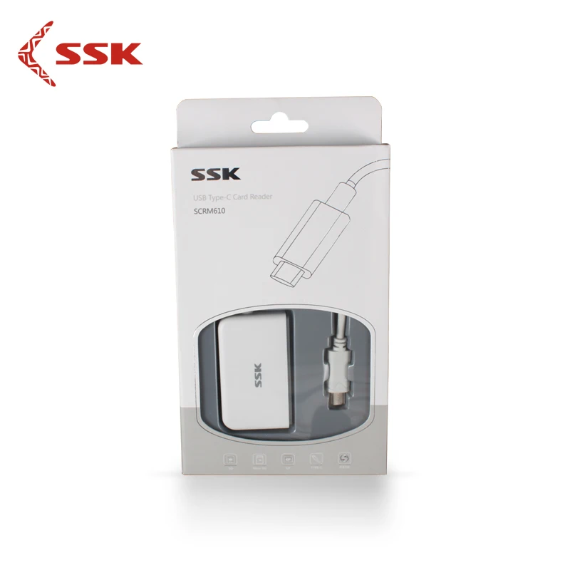 SSK SCRM610 все в 1 Смарт-считыватель карт памяти TypeC USB3.0 Поддержка SD/SDHC/SDXC/Micro SD/Micro