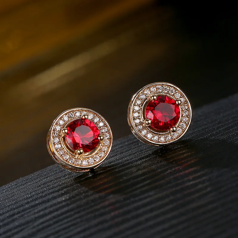 Новые модные серьги-гвоздики высококачественные золотые серьги с кристаллами