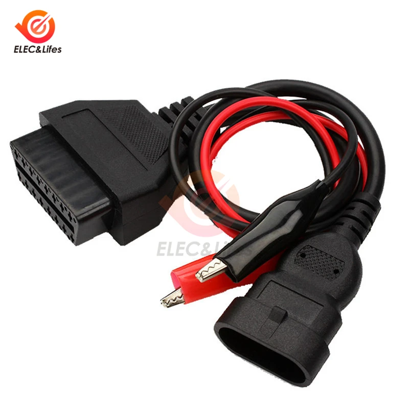 3 pin до 16 Pin штырьевой OBDII OBD2 разъем адаптера диагностический кабель тестовый зажим