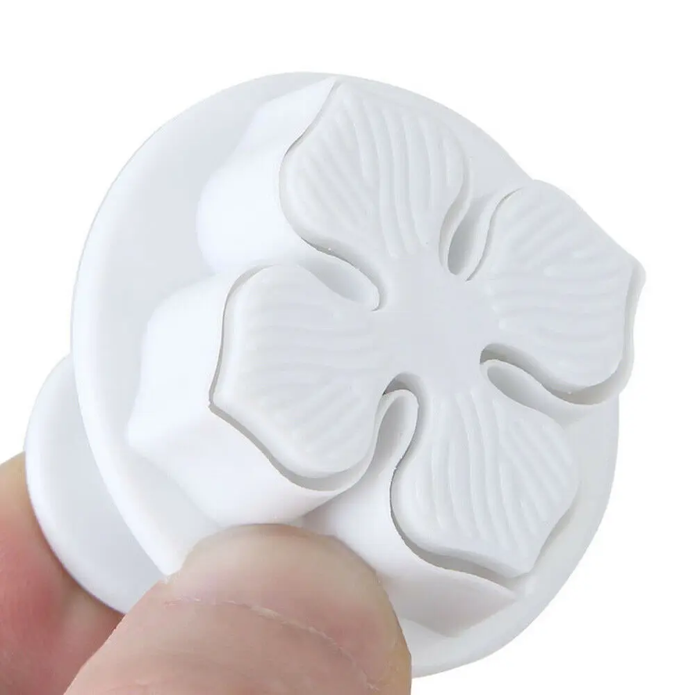 3PCS/Set Plastic Flower Fondant Cake Decorating Tool Sugar Craft Cutter Plunger Baking Cookies Pastry Mold Kitchen | Дом и сад