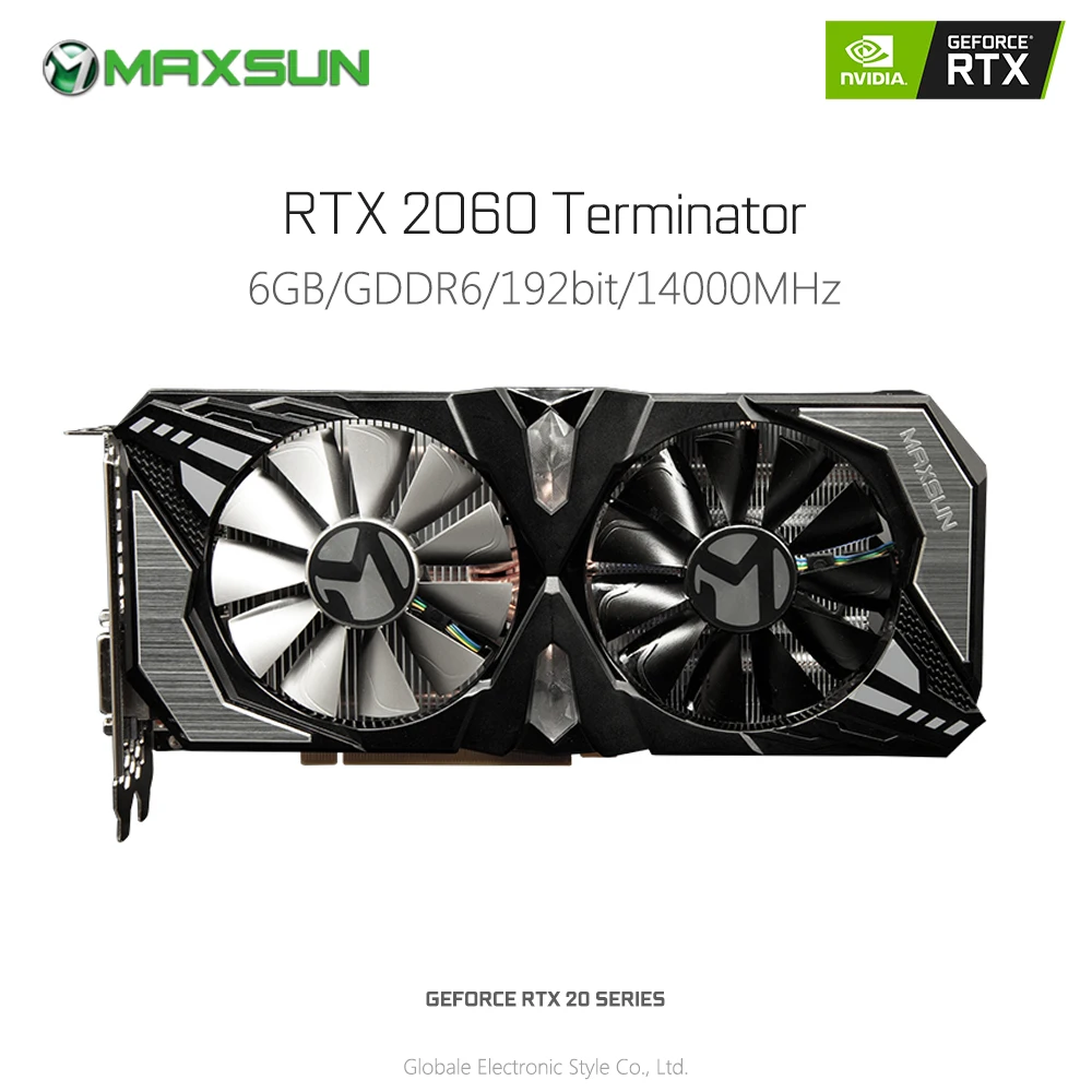 MAXSUN Nvidia GeForce RTX 2060 Терминатор 6 ГБ видеокарты для игр GDDR6 192bit HDMI DVI DirectX 12