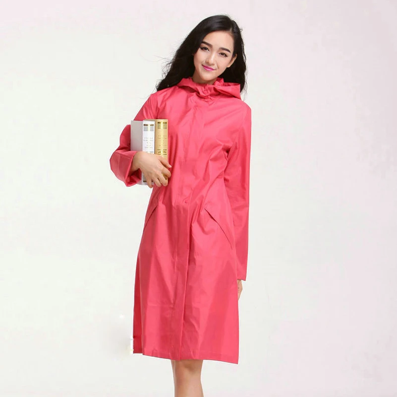 High Quality Fashion Ponch Personality Rain Coat Solid Zipper Waterproof Adult Raincoats Women Outdoor Rainwear Jacket