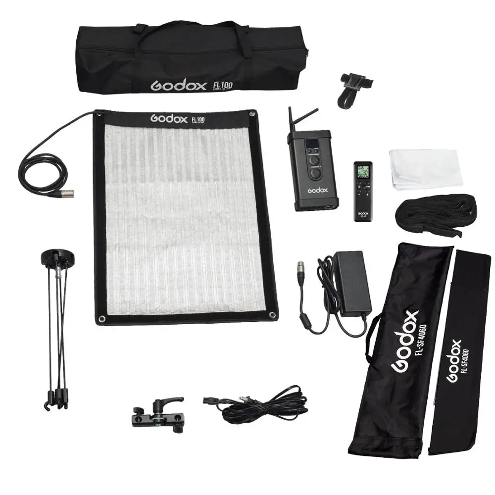 Гибкий светодиодный софтбокс GODOX FL60/FL100/FL150S/FL150R с сотовой сеткой для студийной