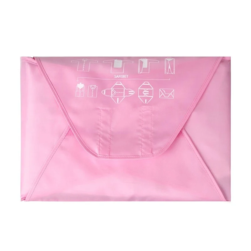 Pink Shirt Путешествия Упаковка кубики шкаф Органайзер Оксфорд отделка Аксессуары Одежда Рубашка Брюки Одежда складывается устойчивая сумка для хранения - Цвет: Pink Shirt
