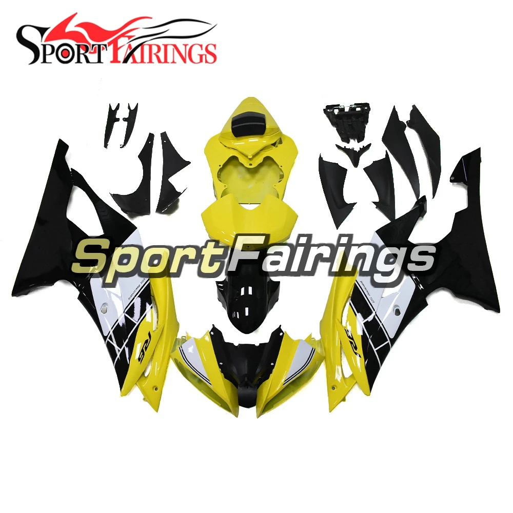 

Полное внешнее покрытие для Yamaha YZF-600 R6 08 09 2010 11 12 14 2015 16, инъекционные Каркасы для кузова мотоцикла желтого и черного цветов