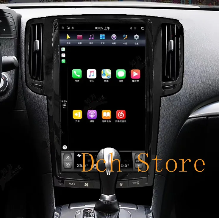 13,6 ''ips вертикальный tesla стиль Android 8,1 автомобильный DVD gps навигация для infiniti G25 G37 2007-2013 6 ядер 1,8 ГГц 4 г ram CARPLAY