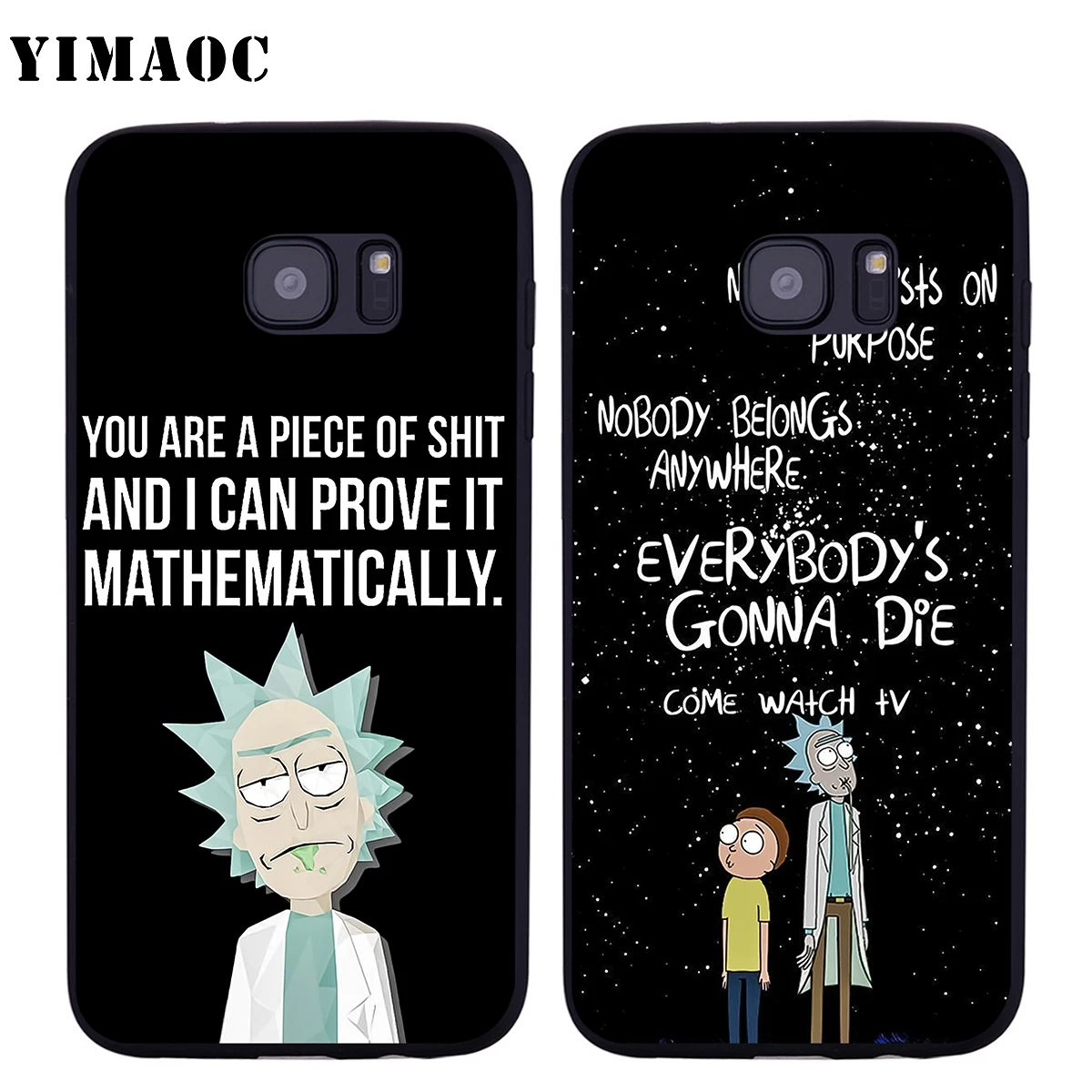 Yimaoc Рик и Морти чехол для samsung Galaxy A7 A8 A9 A10 A20 A30 A40 A50 A70 M10 M20 M30 S10e J6 плюс
