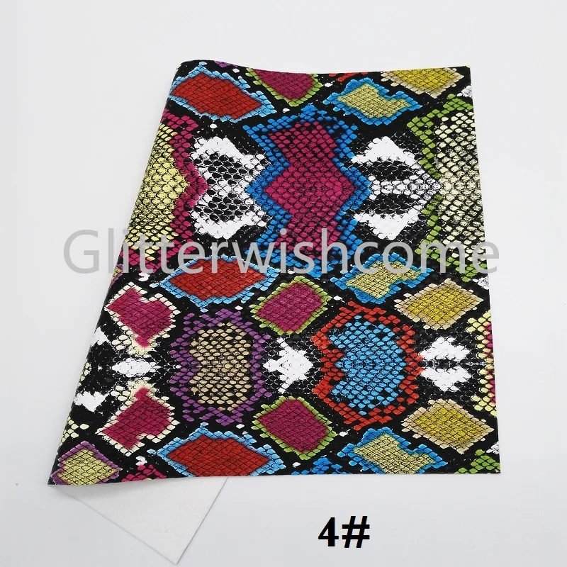Glitterwishcome 21X29 см A4 размеры винил для луки печатные змея-питон кожа Fabirc искусственная кожа простыни Детские банты, GM291A