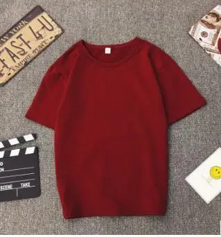 CPI 2019 Hot Sale Stretch Summer New Women T Shirts Ms Solid Color Short Sleeve tshirt Women's Fashion Cotton O-neck T-shirt | Женская